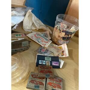 Lot vintage foreign & US canceled stamps Japan